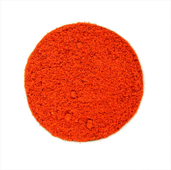 Geräucherte Paprika, pulverisiert, tief rote Farbe